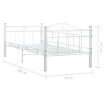 vidaXL Cadre de lit de repos Blanc Métal 90 x 200 cm