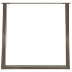vidaXL Pieds de table à manger en forme de U  2 pièces  acier naturel  70 x (72-73) cm