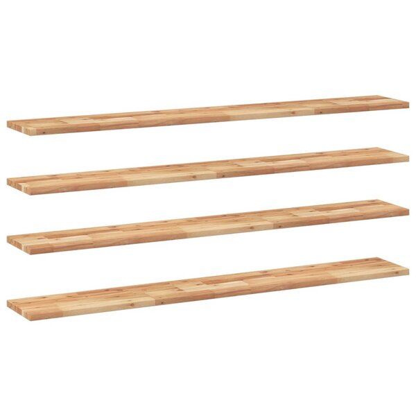 vidaXL Étagères flottantes 4 Pièces 140x20x2 cm acacia massif à l'huile
