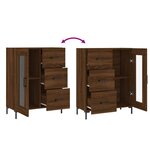 vidaXL Buffet chêne marron 69 5x34x90 cm bois d'ingénierie
