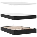 VidaXL Cadre de lit ottoman avec matelas noir 140x200 cm similicuir