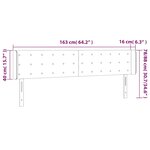 vidaXL Tête de lit à LED Vert foncé 163x16x78/88 cm Velours