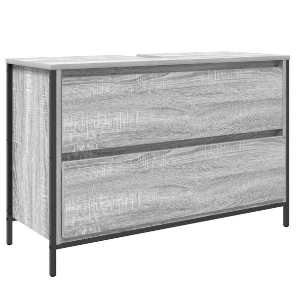 vidaXL Meuble de salle de bain lavabo tiroirs sonoma gris 90x34 5x60cm