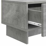 vidaXL Meuble TV Gris béton 147 x 34 5 x 30 cm Bois d'ingénierie