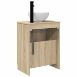 vidaXL Meuble de salle de bain avec évier Chêne Sonoma 54 x 35 x 83 cm
