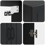 vidaXL Armoire Murale 66 x 34 5 x 90 cm Bois d'ingénierie Noir