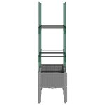 vidaXL Jardinière avec treillis gris clair 80x40x142 5 cm PP