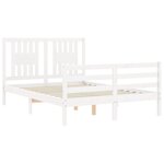 vidaXL Cadre de lit sans matelas blanc 120x200 cm bois massif