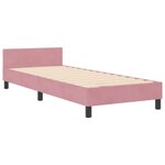 vidaXL Lit à ressorts avec tête de lit Rose 80 x 200 cm Velours
