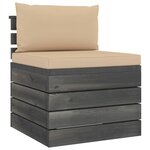 Vidaxl salon palette de jardin 7 pièces avec coussins bois de pin massif