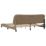 vidaXL Cadre de lit avec lumières LED cappuccino 200x200 cm similicuir