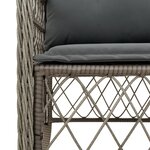 vidaXL Ensemble à manger de jardin 9 Pièces coussins gris résine tressée