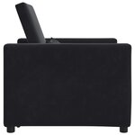 vidaXL Canapé-lit escamotable simple Noir 90 x 165 x 87 cm Velours