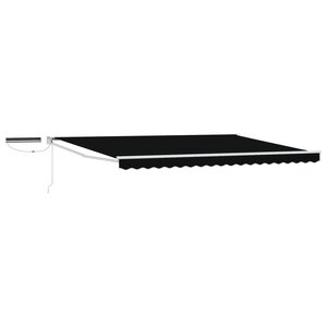 vidaXL Auvent rétractable électrique Noir et Blanc 4 × 3 m