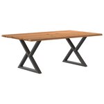 vidaXL Table à manger et bord naturel bois massif chêne