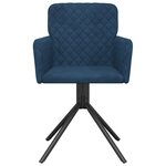 vidaXL Chaises pivotantes à manger lot de 2 Bleu Velours