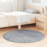 vidaXL Tapis shaggy à poils longs NAVARRA gris clair 120x120 cm