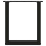 vidaXL Pieds de table basse en U 2 pièces Noir 38 x (42-43) cm Acier