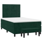 vidaXL Sommier à lattes de lit avec matelas vert foncé 120x190 cm
