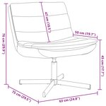 vidaXL Chaise pivotante Marron 63 x 75 x 76 cm PU brillant