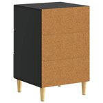vidaXL Table de chevet Noir 43 x 39 5 x 66 5 cm Bois d'ingénierie