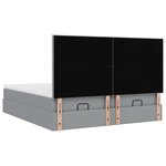 VidaXL Cadre de lit ottoman et matelas gris clair 180x200cm tissu