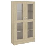 vidaXL Armoire à vitrine Chêne sonoma 82 5x30 5x150 cm Bois ingénierie