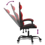 vidaXL Chaise de jeu Noir et rouge Similicuir