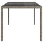 vidaXL Table de Jardin Gris 190 x 90 x 75 cm polyrotin