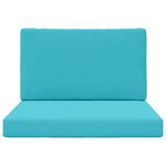 vidaXL Coussin de canapé d'extérieur 2 Pièces Turquoise Polyester