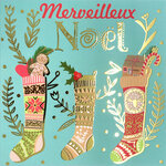 Carte Joyeux Noël avec Enveloppe Blanche 15x15cm