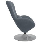 vidaXL Fauteuil œuf Gris foncé 63 x 73 x 90 cm Velours