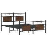 vidaXL Cadre de lit sans matelas chêne marron 140x200 cm