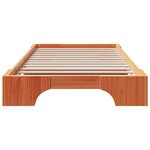 vidaXL Cadre de lit Brun cire 75 x 190 cm Pin massif