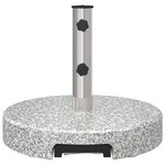 vidaXL Base de parasol mobile avec poignée Gris Granit 29 kg Ronde
