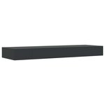 vidaXL Étagère murale flottante avec tiroir Noir 80x25x8 cm