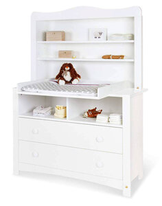 Commode a langer Florentina Extra Large avec Etagere Extra Large L 130 x P 77 ou 57 x H 180
