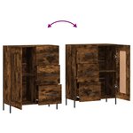 vidaXL Buffet chêne fumé 69 5x34x90 cm bois d'ingénierie