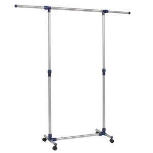 vidaXL Porte-vêtements réglable Acier inoxydable 165x44x150 cm Argenté