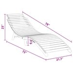 vidaXL Transat Marron 184 x 55 x 59 cm Bois de teck massif