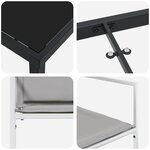 vidaXL Ensemble de salle à manger pour jardin 9 Pièces Blanc