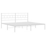 vidaXL Cadre de lit métal avec tête de lit blanc 200x200 cm