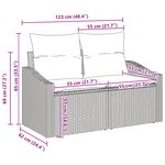 vidaXL Ensemble de Canapé de Jardin 6 Pièces avec Coussins Rattan Poly Noir
