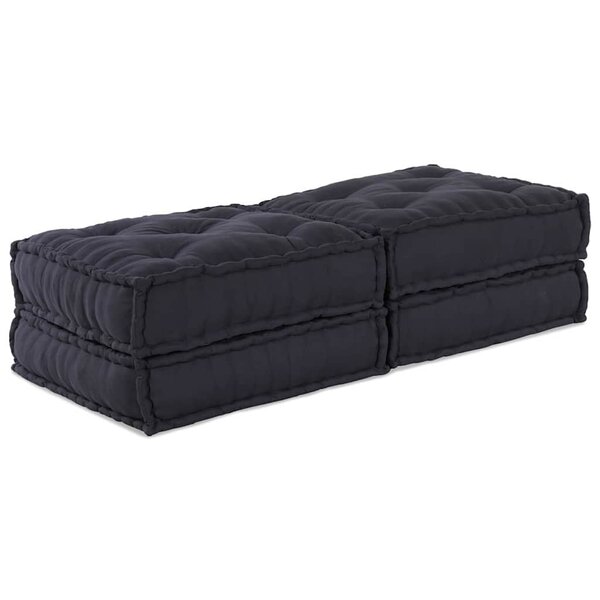 vidaXL Coussin 2 Pièces Anthracite 70 x 70 x 36 cm Polyester