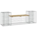 vidaXL Banc de jardin design gabion 183x41x60 5cm bois de pin imprégné