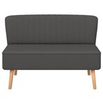 vidaXL Canapé 117x55 5x77 cm Tissu Gris foncé