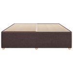 vidaXL Cadre de lit sans matelas marron foncé 200x200 cm tissu