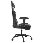 vidaXL Chaise de jeu avec repose-pied Noir et camouflage Similicuir