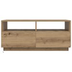 vidaXL Table basse avec lumières LED chêne artisanal 90x49x40 cm