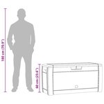 vidaXL Boîte de stockage de jardin Marron 119x48x60 cm Polypropylène